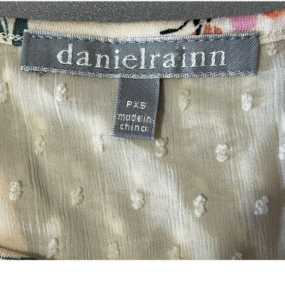 Daniel Rainn PXS Floral Sleeveless Top Swiss Dot & Crochet Lace-Cottagecore‎ NEW - Picture 7 of 12